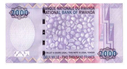 Руанда 2000 франков 2007 Кофе UNC / коллекционная купюра