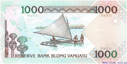 Вануату 1000 вату 2002 г Вождь народа Ни-Вануату UNC