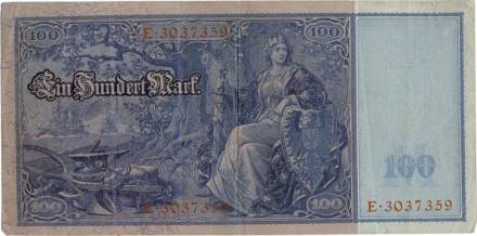 Германия 100 марок 1910 г
