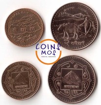 Непал Набор из 2 монет 2009 г.  Специальная цена!!