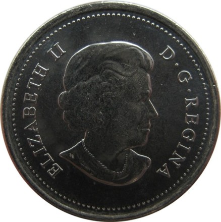 Канада. Буйвол.  25 центов 2011 года. 