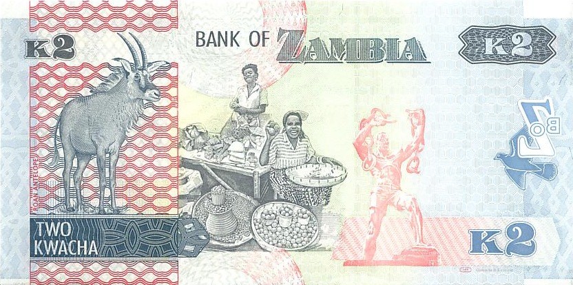 Замбия 2 квачи 2012 г. Антилопа UNC