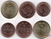 Швеция  Набор из 3 монет 2016 г.