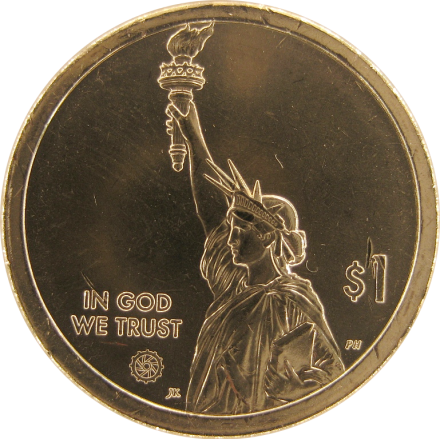 США 1 доллар 2024 Инновации / Сатурн 5 (Алабама) P Коллекционная монета