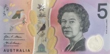Австралия 5 долларов 2016   Парламент в Канберре UNC пластик  