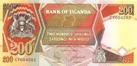 Уганда 200 шиллингов 1994 UNC 