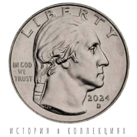 США 25 центов 2024 Пэтси Такемото Минк P (12) Коллекционная монета