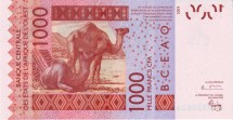 Бенин 1000 франков КФА 2003 г.  Верблюды   UNC  /B/ 