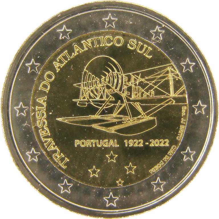 Португалия 2 евро 2022 /Перелет через Южную Атлантику
