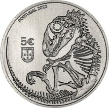 Португалия 5 евро 2022 / Луринханозавр из серии &quot;Динозавры&quot;