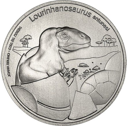 Португалия 5 евро 2022 / Луринханозавр из серии &quot;Динозавры&quot;