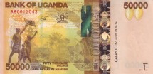 Уганда 50000 шиллингов 2010 г «Гориллы»  UNC  