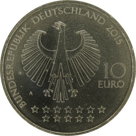 Германия 10 евро 2015 г. Отто фон Бисмарк