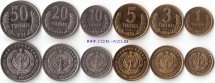 Узбекистан Набор из 6 монет 1994 г 