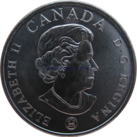 Канада 25 центов 2008 г.  День поминовения   Цветная эмаль  Спец. цена!!