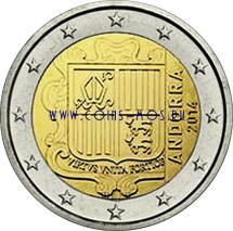Андорра 2 евро 2014 г 