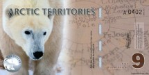 Арктические территории 9 долларов 2012 г. /Полярный медведь/ UNC    