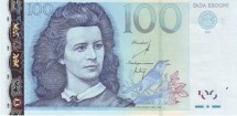 Эстония 100 крон 2007 г «поэтесса Лидия Койдула» UNC   