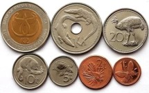Папуа-Новая Гвинея  Набор из 7 монет 2004 - 2008 г  Животные 