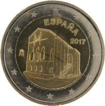 Испания 2 евро 2017 г  Церковь в Овьедо  