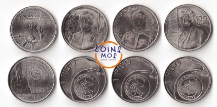 Филиппины Набор из 4 юбилейных монет 2016 - 2017 г.