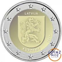 Латвия 2 евро 2017 г.   /Регионы Латвии. Курземе/