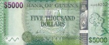 Гайана 5000 долларов 2011   UNC   
