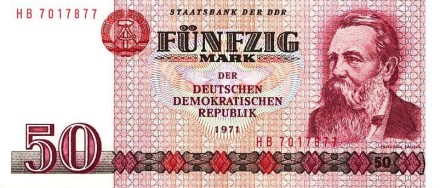Германия (ГДР) 50 марок 1971 г Фридрих Энгельс   UNC   