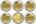 Германия 2 евро 2020 Бранденбург (дворец Сан-Суси в Потсдаме) все монетные дворы (A,D,F,G,J)