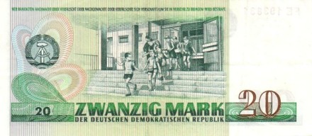 Германия (ГДР) 20 марок 1975 г Иоганн Вольфганг Гете   UNC    