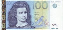Эстония 100 крон 1999 г «поэтесса Лидия Койдула» UNC     