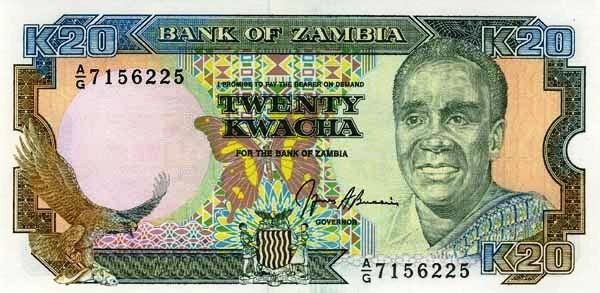 Замбия 20 квача 1989-91   UNC