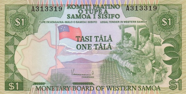 Самоа (западное) и Микелон 1 тала 1980 г Рыбаки    UNC     