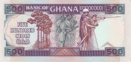 Гана 500 седи 1994 Какао UNC