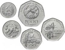 Сан-Томе и Принсипи Набор из 5 монет 1997  Флора
