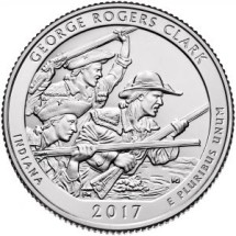 США  25 центов 2017 г   Национальный парк Джордж Роджерс Кларк    P         