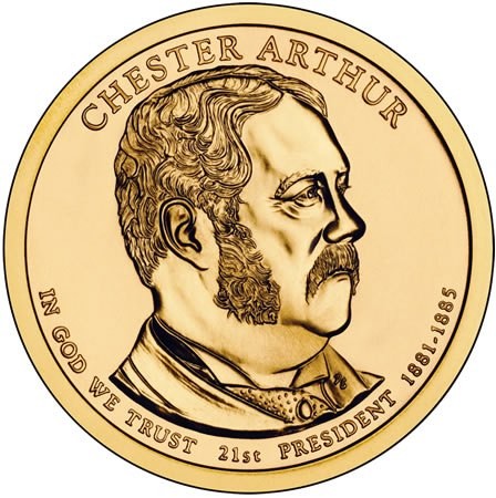 США Честер Артур 1 доллар 2012 г.