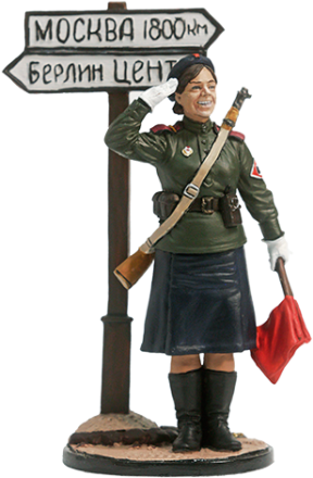 Солдатик Военная регулировщица, ефрейтор Красной Армии. 1945 г. СССР 
