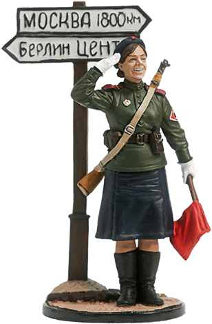 Солдатик Военная регулировщица, ефрейтор Красной Армии. 1945 г. СССР 
