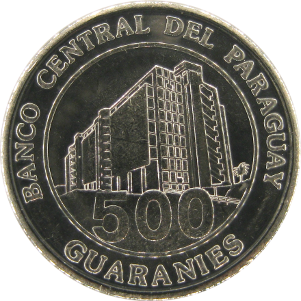 Парагвай набор монет 50, 100, 500, 1000 гуарани 2018-2019