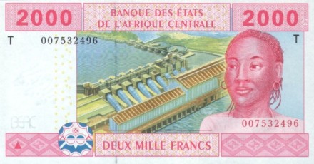 Камерун 2000 франков КФА 2002 г Добыча полезных ископаемых UNC