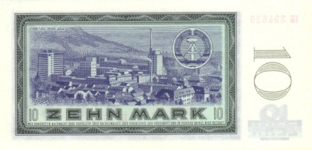 Германия (ГДР) 10 марок 1964 г Фридрих Шиллер UNC
