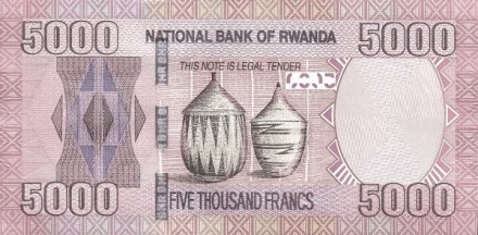 Руанда 5000 франков 2014 Горилла в национальном парке вулканов UNC