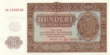 Германия (ГДР) 100 марок 1955  UNC     