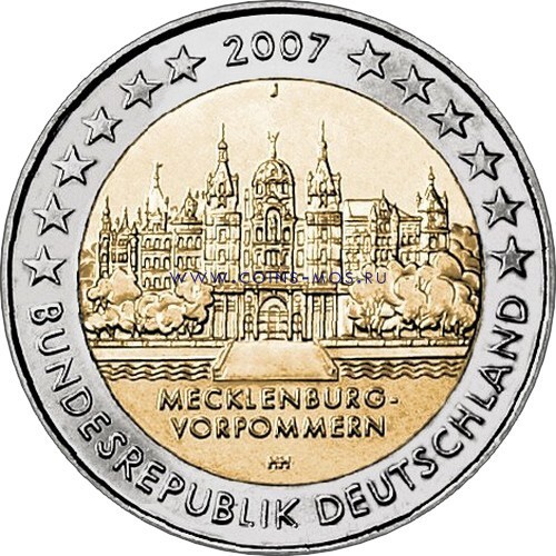Германия «Мекленбург»   2 евро 2007 г.   