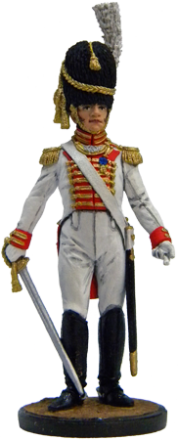 Офицер гвардейских гренадеров. Вестфалия, 1809-10 гг. / Цветной оловянный солдатик