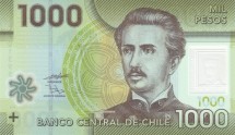 Чили 1000 песо 2010 г.  «Гуанако в нац.парке Торрес-дель-Пайне»  Пластик UNC 
