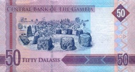 Гамбия 50 даласи 2015 г «Каменные круги в Вассу» UNC