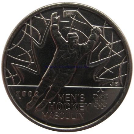 Канада  XIX Зимние Олимпийские игры 2002 года в Солт-Лейк-Сити. Мужской хоккей 25 центов 2009 года.  
