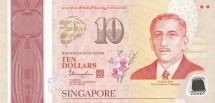 Сингапур 10 долларов 2015 г  50 лет государственного строительства UNC пластик Юбилейная!